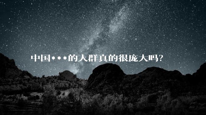 中国***的人群真的很庞大吗？