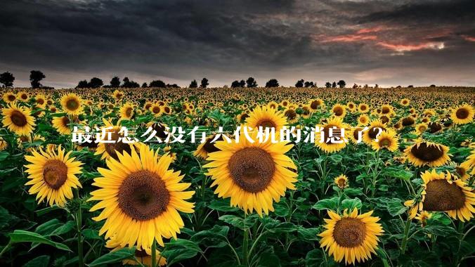 最近怎么没有六代机的消息了？