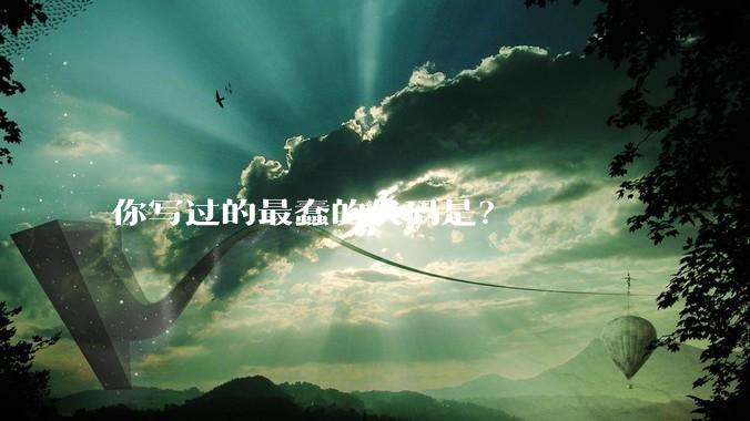 你写过的最蠢的代码是？
