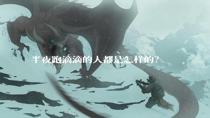 半夜跑滴滴的人都是怎样的？