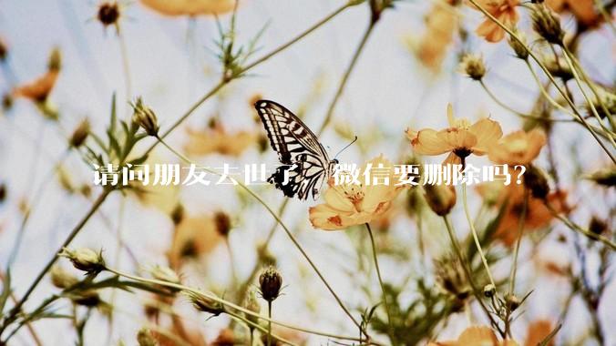 请问朋友去世了，微信要删除吗？
