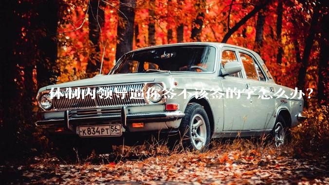 体制内领导逼你签不该签的字怎么办？